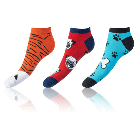 Bellinda CRAZY IN-SHOE SOCKS 3x - Moderné farebné nízke crazy ponožky unisex - oranžová - červen