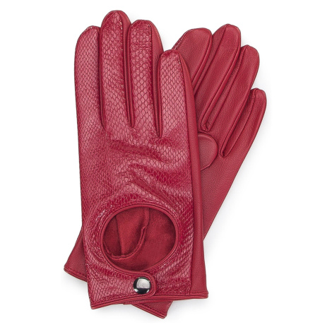 Červené dámske rukavice z pravej kože Wittchen