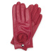 Červené dámske rukavice z pravej kože