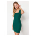 Trendyol Smaragdovo zelené tkané šaty