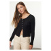 Trendyol Black Button Detailed Knitwear Cardigan