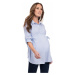 Svetlomodrá bavlnená tehotenská košeľa Hermia