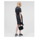 Šaty Karl Lagerfeld Monogram Punto Dress Čierna
