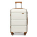 Biely prémiový plastový kufor s TSA zámkom &quot;Majesty&quot; - veľ. M, L, XL