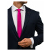 Tmavofialová pánska elegantná kravata BOLF K001