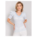 Lady's white-blue striped blouse