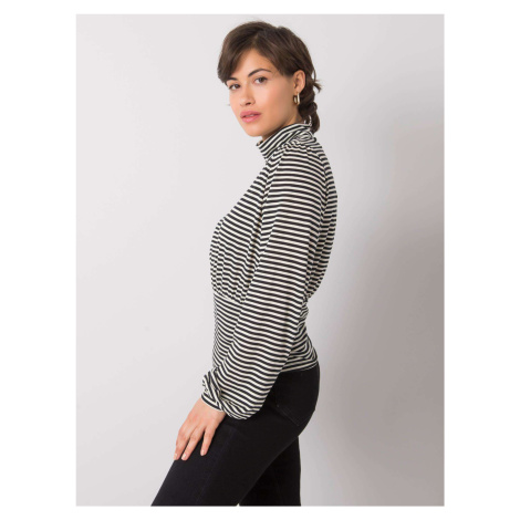 Black-ecru striped blouse by Ambrosia RUE PARIS