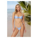 Trendyol Blue Balconette Tunnel Brazilian Bikini Set