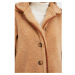 Trendyol Camel Piping Detailed Plush Coat