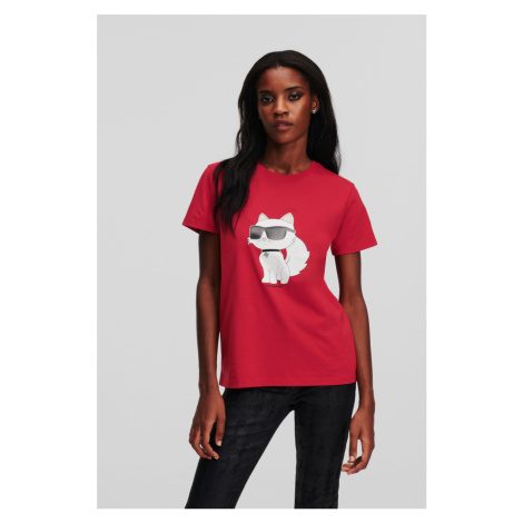 Tričko Karl Lagerfeld Ikonik 2.0 Choupette T-Shirt Chili Pepper