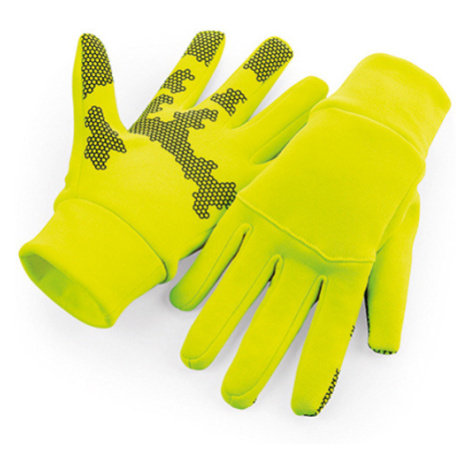 Beechfield Športové softshellové rukavice B310 Fluorescent Yellow