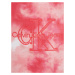 Calvin Klein Jeans Nohavice  ružová / svetloružová / svetločervená / biela
