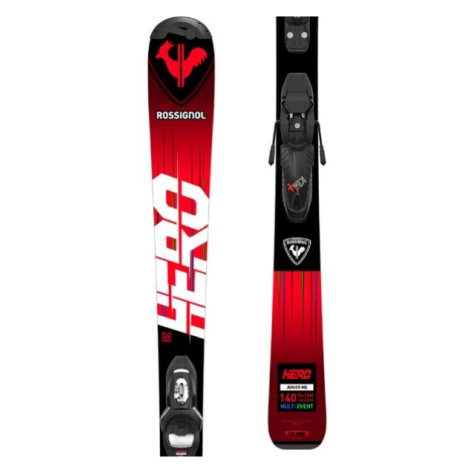 Rossignol HERO JR KID-X + KID 4 GW B76 Juniorské zjazdové lyže, červená, veľkosť