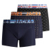 JACK & JONES Boxerky 'Henrik'  modrá / oranžová / čierna / biela