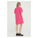 Šaty Bruuns Bazaar Nemophila Philly ružová farba, mini, áčkový strih
