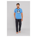 Men's pyjamas Jugo, short sleeves, long legs - blue/graphite