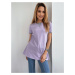 Two-tone tunic with buttons at back, purple