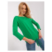 Green blouse with 3/4 sleeves BASIC FEELING