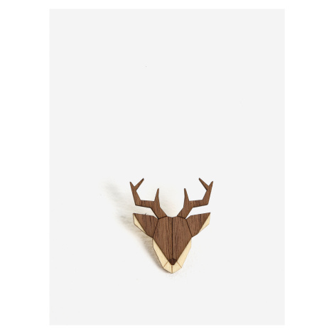 Drevená brošňa v tvare jeleňa BeWooden Deer Brooch