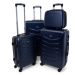 Modrá sada 4 elegantných plastových kufrov &quot;Armor&quot; - veľ. S, M, L, XL