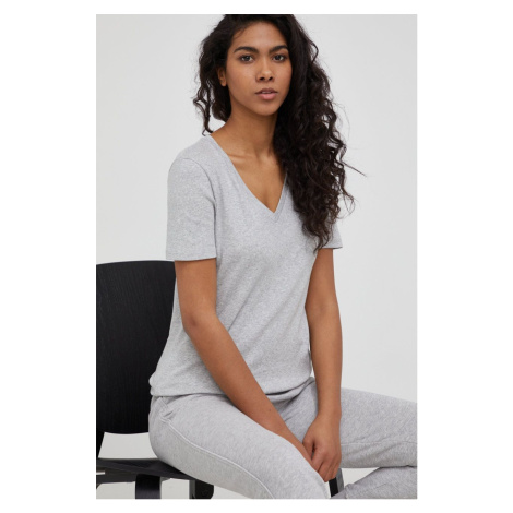 Bavlnené tričko United Colors of Benetton šedá farba,