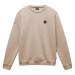 Napapijri  Badge Sweatshirt Beige Rocky  Mikiny Béžová