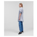 Košeľa Karl Lagerfeld Monogram Stripe Tunic Shirt Modrá