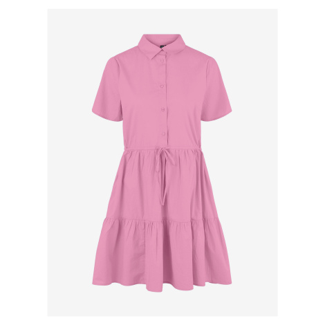 Ružové krátke košeľové šaty Valdine - ženy Pieces