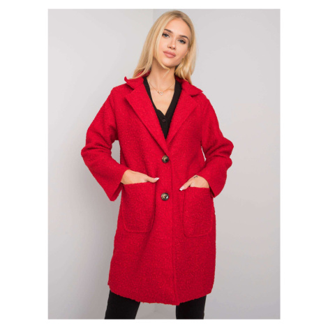 OH BELLA Red bouclé coat