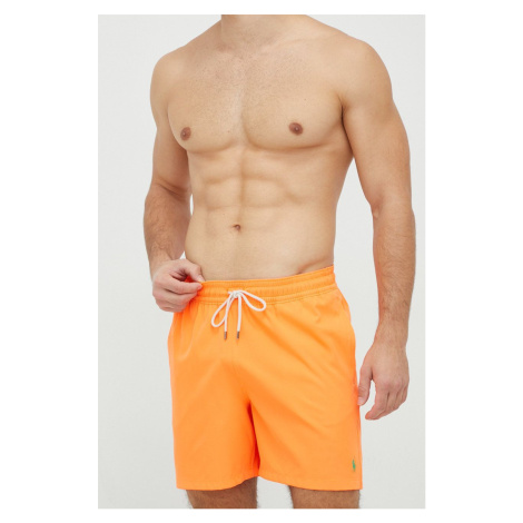 Plavkové šortky Polo Ralph Lauren oranžová farba,710829851