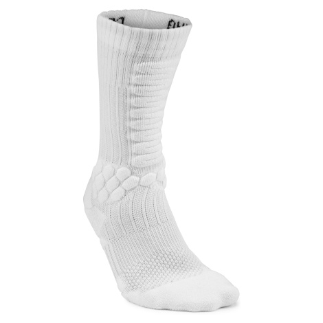Ponožky na skateboard 500 stredne vysoké biele