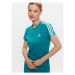Adidas Každodenné šaty Essentials 3-Stripes Tee Dress IL3382 Tyrkysová Fitted Fit