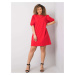 Dámske bavlnené šaty plus veľkosti 6319 - FPrice červená