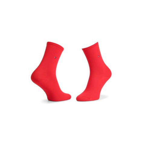 Tommy Hilfiger Súprava 2 párov vysokých dámskych ponožiek 371221 Červená