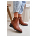 Women's insulated ankle boots with Camel Nevillira buckle