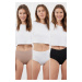 Trendyol Black-Multicolored 3-Pack Micro Seamless/Non-Trace Hipster Knitted Panties