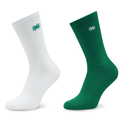 United Colors Of Benetton Súprava 2 párov vysokých detských ponožiek 6AO30702A Farebná