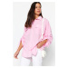 Trendyol Light Pink Adjustable Gathered Detail Woven Cotton Shirt with Sleeves