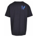 MT Upscale Tričko 'Le Papillon'  modrá / tmavomodrá / sivobéžová