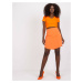 Orange plain miniskirt for women RUE PARIS