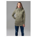 Women's Long Olive Logo Hooded