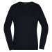 James & Nicholson Dámsky bavlnený sveter JN658 - Čierna