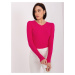 Fuchsia blouse with ruffles BASIC FEEL GOOD