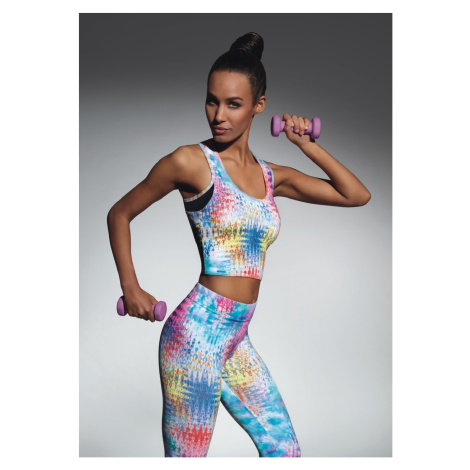 Bas Bleu Crop top TESSERA-TOP 30 sports with colorful print