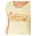 Svetložlté dámske tričko s potlačou Rip Curl