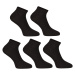 5PACK ponožky Nedeto nízke bambusové čierne (5PBN01)