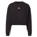 Tommy Jeans Mikina - TJW BXY CROP BADGE DRAWSTR CREW čierna