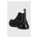 Členkové topánky Karl Lagerfeld TREKKA MAX dámske, čierna farba, na platforme, KL43531