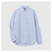 Košeľa GAP Longsleeve Standard-Fit Oxford Logo Shirt Light Blue