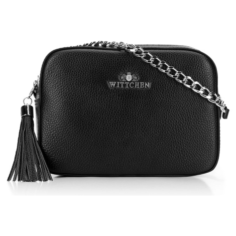 Dámska kožená crossbody kabelka Wittchen so strapcom 29-4E-014-1S